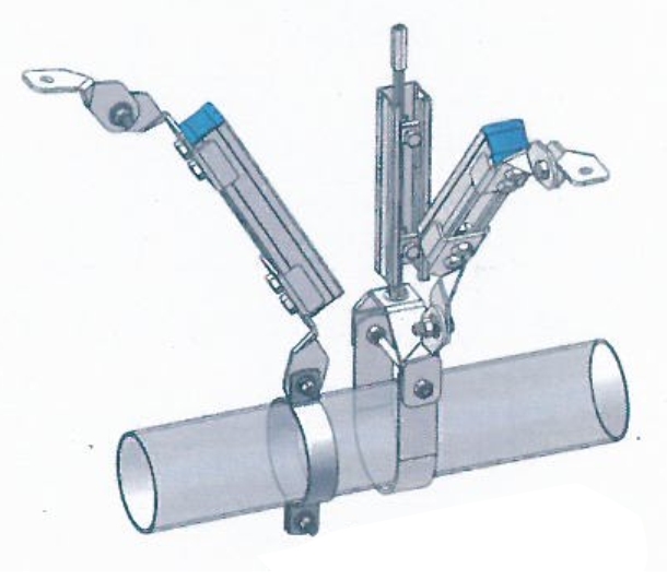 單根管道雙向剛性抗震支吊架(圖1)