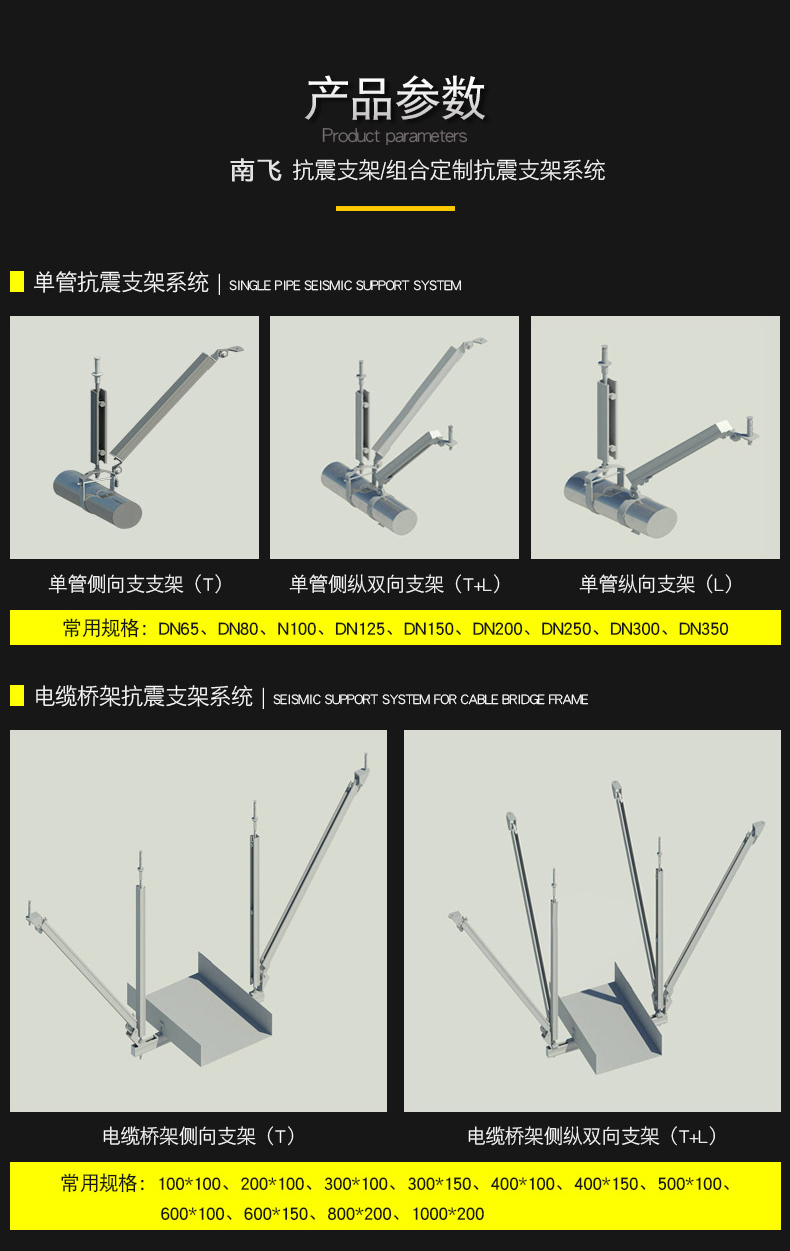 單根管道側向剛性抗震支吊架(圖6)